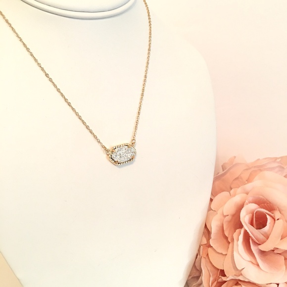 Silver Druzy Necklace - Picture 2 of 6